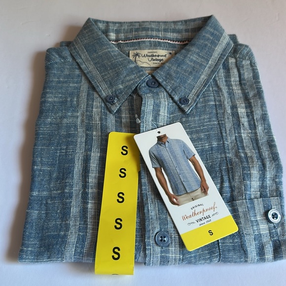 Men's Linen Shirt Weatherproof Vintage - Picture 2 of 14